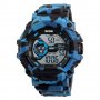 Мъжки часовник 036, електронен, син камуфлаж