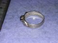 СТАР СКЪПОЦЕНЕН АР НУВО СРЕБЪРЕН САПФИРЕН ПРЪСТЕН ВИСОКА ПРОБА СРЕБРО МАЙСТОРСКА ИЗРАБОТКА 29554, снимка 15