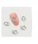 Dior сребрист с камъчета надпис бижу украса декорация за нокти маникюр