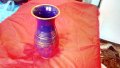Стара красива керамична ваза с позлата , снимка 2