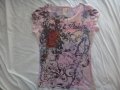 Розова блуза с щампа с рози, снимка 1 - Тениски - 38897178