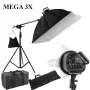 Професионално снимачно осветление - троен мега комплект 38W, 5500K , снимка 1