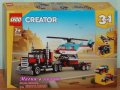 Продавам лего LEGO CREATOR 31146 - Камион с платформа и хеликоптер, снимка 1 - Образователни игри - 44134383