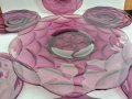 Стъклени чинии цветно лилаво стъкло, снимка 6