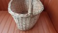 Стара плетена кошница, обла, снимка 5