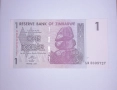 Зимбабве 1 долар 2007 UNC, снимка 1