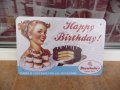 Метална табела храна Рожден ден торта сладкиш празник шоколадова гараш, снимка 1 - Други - 43452824
