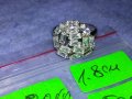 ИЗУМИТЕЛЕН СКЪПОЦЕНЕН СРЕБЪРЕН АРТ ПРЪСТЕН РОДИРАНО СРЕБРО 925 с ИСКРЯЩ ЛАБОРАТОРЕТ МОЙСАНИТ 33200, снимка 10