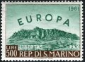 Сан Марино 1961 Eвропа CEПT (**) чистa, неклеймованa, снимка 1 - Филателия - 43677754
