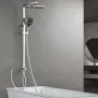 Комплект квадратни релси за душ SonTiy, XXL глава и комплект маркучи, снимка 1