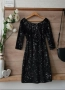 Черна рокля пайети , снимка 3