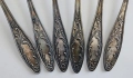 Посребрени лъжици за хранене, МНЦ, СССР, мелхиор, 18 см., снимка 8