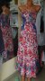 УНИКАЛНО КРАСИВА дълга рокля на цветя с променящо се деколте, снимка 3