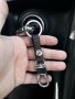 Метален ключодържател с кожа. Черен, снимка 6