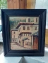 Стара българска картина масло на платно подписана с рамка, снимка 1