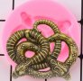 Змии пепеленки змия силиконов молд форма фондан шоколад , снимка 1 - Форми - 32923900