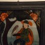 Картина найвизъм в дървена рамка рисувана върху стъкло  разпродажба , снимка 4