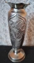 уникална калаена ваза, ръчно гравирана с прекрасни картини, снимка 1