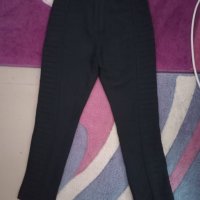 Черен бандажен панталон, снимка 2 - Панталони - 39861091