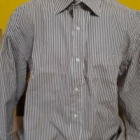 Мъжка риза в  бяло и кафяво р-р L, снимка 4 - Ризи - 35370691