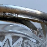 Кристална ваза, сребърен кант, снимка 3 - Други стоки за дома - 35346678