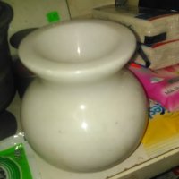 Мраморна ваза масивна и бронзов свещник-ваза, снимка 1 - Декорация за дома - 28520215