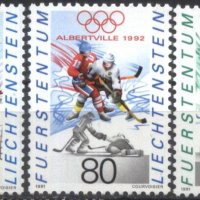 Чисти марки Олимпийски игри Албервил 1992 от  Лихтенщайн 1991, снимка 1 - Филателия - 35113439
