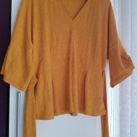 Дамска блуза цвят горчица размер 44/46, снимка 7 - Туники - 36692872