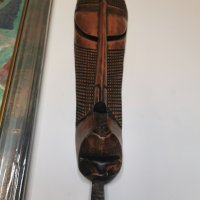 Африканска дървена маска , снимка 4 - Антикварни и старинни предмети - 36853718