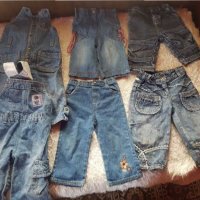 Продавам лот от бебешки дънкови  дрехи , снимка 1 - Панталони и долнища за бебе - 28659222