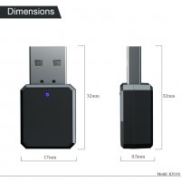 Блутут 5.1 Handsfree аудио донгъл USB/AUX приемник за автомобил, снимка 4 - Аксесоари и консумативи - 32735643