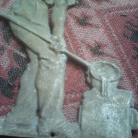 Леяр работник метална статуетка пано 6748, снимка 6 - Колекции - 27009201