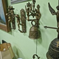 Чудесна много красива антикварна белгийска бронзова камбана , снимка 7 - Антикварни и старинни предмети - 44126523