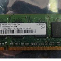 Рам памет RAM за лаптоп Infineon модел hys64t64020hdl-5-a 512 MB DDR1 400 Mhz честота, снимка 1 - Части за лаптопи - 43048009