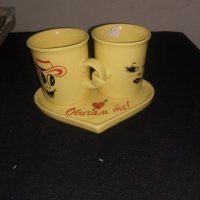 Комплект - чинийка с 2 чаши - жълти !, снимка 2 - Сервизи - 40699961