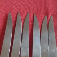 Красив комплект ножове 6 броя с прозрачна дръжка перфектно състояние 42056, снимка 4 - Прибори за хранене, готвене и сервиране - 43844982