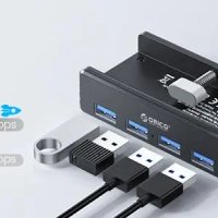 Orico хъб USB 3.0 HUB Clip Type 4 port + power input MH4PU-P-SV-BP, снимка 8 - Други - 43062143