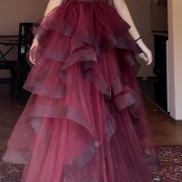 Бална рокля цвят Бордо, снимка 3 - Рокли - 44863800