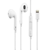 Оригинални слушалки Apple Earpods с микрофон с lightning жак за iPhone, снимка 1 - Слушалки, hands-free - 32359231