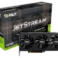 Видео карта Palit GeForce RTX 4060 Ti 16GB JetStream DLSS 3 - NE6406T019T1-1061J, снимка 1 - Видеокарти - 43085447