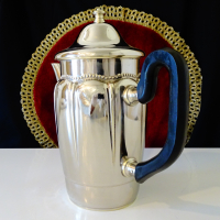 Посребрена кана,чайник,релеф. , снимка 3 - Антикварни и старинни предмети - 36400990