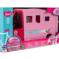 Розова каравана и велосипед с кукли, снимка 3 - Кукли - 43293387