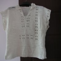 Летни Блузи без ръкав плетени на една кука тип дантела Топ, снимка 6 - Корсети, бюстиета, топове - 33602446