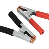 Щипки комплект за акумулатор кабели за ток с гумени дръжки 2бр., снимка 1 - Аксесоари и консумативи - 27645158