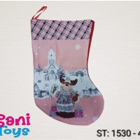 Коледен чорап 35 см, снимка 2 - Декорация за дома - 43184303