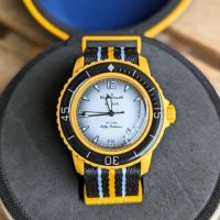 Мъжки часовник Blancpain X Swatch Pacific Ocean с кварцов механизъм, снимка 1 - Мъжки - 42560615