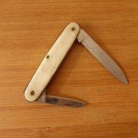 Колекционерско джобно ножче 2 остриета Kronenbourg 1975 г, снимка 2 - Ножове - 43429763
