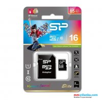 Silicon Power Elite memory card  MicroSDHC Class 10 UHS-I - 16 GB - 85 MB/s, снимка 1 - Карти памет - 34699255