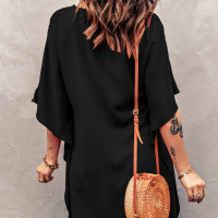Дамска блуза тип кимоно в черен цвят, снимка 3 - Туники - 44862457