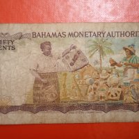 Банкнота 1/2 долар Бахами 1968, снимка 2 - Нумизматика и бонистика - 39147172